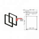 Pata Mesa Cuadrado 710x580 Mm Negro Mate