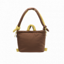OLEND Bolsos Bolso Mochila ölend Ona Soft Bag Chocolate + Lime