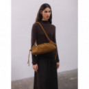 OLEND Bolsos Bolso ölend Dumpling Suede Brown