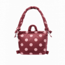 OLEND Bolsos Bolso Mochila ölend Ona Soft Bag Dots Pale Pink + Cherry Red