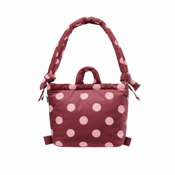 OLEND Bolsos Bolso Mochila ölend Ona Soft Bag Dots Pale Pink + Cherry Red