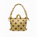 OLEND Bolsos Bolso Mochila ölend Ona Soft Bag Dots Chocolate + Lime