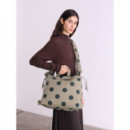 OLEND Bolsos Bolso Mochila ölend Ona Soft Bag Dots Forest Green + Sage