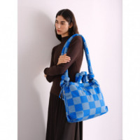 OLEND Bolsos Bolso Mochila ölend Ona Soft Bag Check Cobalt Blue + Light Blue