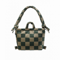 OLEND Bolsos Bolso Mochila ölend Ona Soft Bag Check Sage + Forest Green