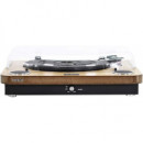 Tocadiscos Aiwa de Madera, Bluetooth, 3 velocidades, Radio FM, SD y USB LPS-25WD