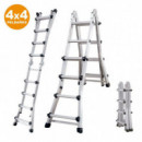 Escalera Telescópica Aluminio 4X4 Peldaños AIRMEC