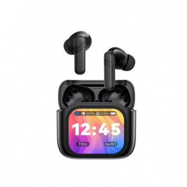 Auriculares Bluetooth TWS XO X50 Negros con Doble Micr&oacute;fono, Pantalla T&aacute;ctil y ANC