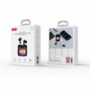 Auriculares Bluetooth TWS XO X50 Negros con Doble Micrófono, Pantalla Táctil y ANC