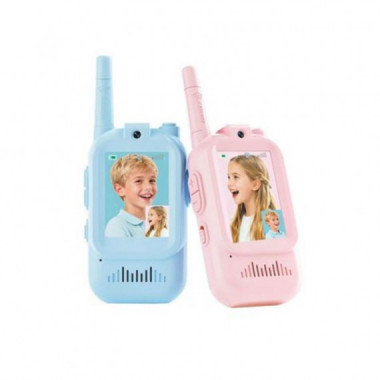 Pack 2 Walkies Talkies Infantiles XO DJJ02 con C&aacute;mara Azul/Rosa