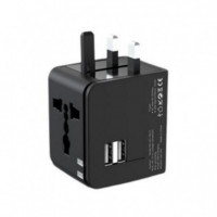 Adaptador Universal de Viaje XO con 2 Puertos USB 2.1A