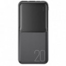 Powerbank XO PR252 de 20000 mAh con 2 Salidas USB-A, Negro