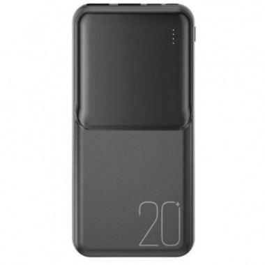 Powerbank XO PR252 de 20000 mAh con 2 Salidas USB-A, Negro