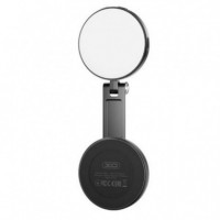 Anillo de Luz Led Magnético Magsafe con Espejo y Giratorio XO SS35, 3 Tonalidades, Negro