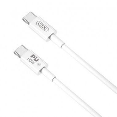 Cable USB Tipo C a Tipo C XO NBQ190 Blanco 2 Metros 60W