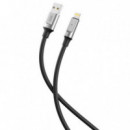Cable de Carga Rápida USB a Lightning XO NB251, 6A, 1 Metro, Negro