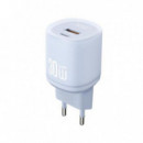 Cargador Rápido XO L151 Azul 30W con Doble Puerto USB-A y USB-C GaN