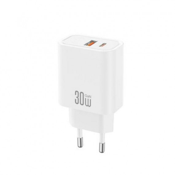 Cargador USB XO CE40 30W con Puertos USB-A y USB-C para Carga Rápida