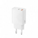 Cargador USB XO Carga Rápida 20W con 1x USB-A y 1x USB-C