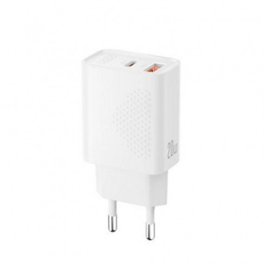Cargador USB XO Carga R&aacute;pida 20W con 1x USB-A y 1x USB-C