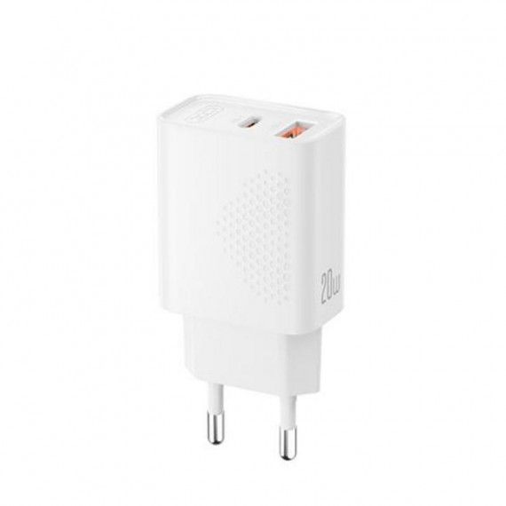 Cargador USB XO Carga Rápida 20W con 1x USB-A y 1x USB-C