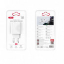 Cargador USB XO Carga Rápida 20W con 1x USB-A y 1x USB-C