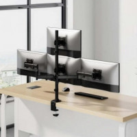 Soporte de Mesa para 4 Tv/monitor AISENS 13" - 27" 2 Brazos Giratorio/inclinable hasta 8KG Black