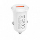 Cargador de Mechero XO CC68 18W QC3.0 Blanco para Coche