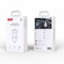 Cargador de Mechero XO CC68 18W QC3.0 Blanco para Coche