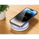 Cargador Inalámbrico XO CX042 15W con LED Azul y Fijación Magnética