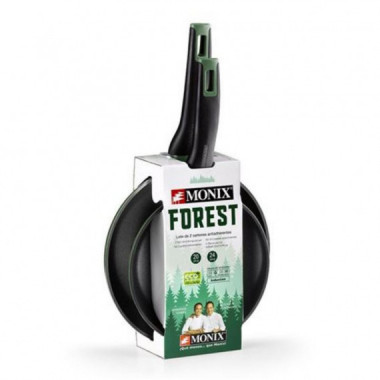 Set de 2 Sartenes Monix Forest de Aluminio Forjado 20/24cm para Inducci&oacute;n