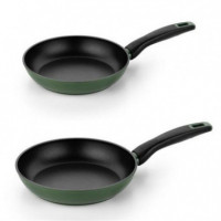 Set de 2 Sartenes MONIX Forest de Aluminio Forjado 20/24CM para Inducción