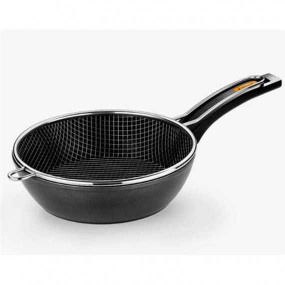 Sartén con Cestillo Monix Fuego de 24 cm | Apta para Inducción