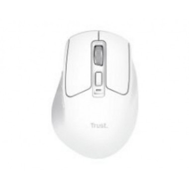 Rat&oacute;n Trust Niven Ergon&oacute;mico Diestro Clic Silencioso RF Wireless/Bluetooth USB-A Blanco (26022)
