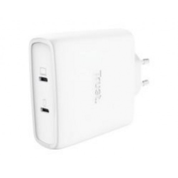 Cargador de Pared Trust Maxo GaN PD 3.0 100W 2xUSB-C Blanco (25528)