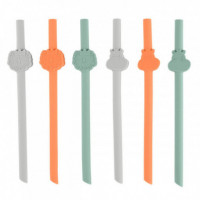 Set Pajitas Silicona 6UD. CHICCO - Guanxe Atlantic Marketplace