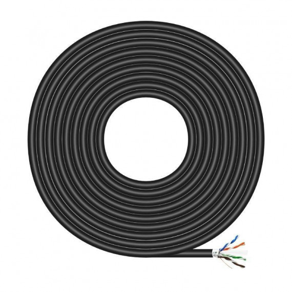 AISENS Bobina de Cable para Exteriores  RJ45 Ftp AWG24 A135-0674 Cat. 6/ 305M/  Negro