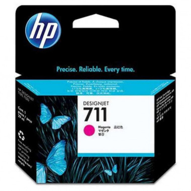 Cartucho de Tinta HP 711 Magenta Original para DesignJet T120/T520 (CZ131A)