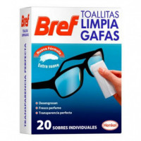 Paquete de 20 Toallitas Individuales Limpiagafas Extrasuaves