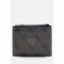 Milano Bifold Top Zip Black  GUESS