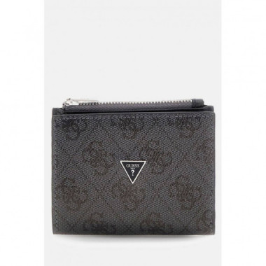 Milano Bifold Top Zip Black  GUESS
