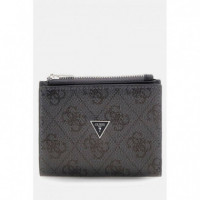 Milano Bifold Top Zip Black  GUESS