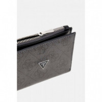 Milano Bifold Top Zip Black  GUESS