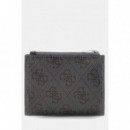 Milano Bifold Top Zip Black  GUESS