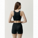 Camiseta BORN LIVING YOGA Eider Black para Fitness Gym Pilates Yoga Mujer
