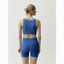 Pantalones BORN LIVING YOGA Lindy Eclectic Blue Mujer Fitness Gym Yoga Pilates