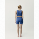 Camiseta BORN LIVING YOGA Lindy Eclectic Blue Mujer para Pilates y Yoga Otoño Invierno