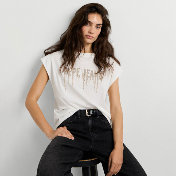 Pepe Jeans Camiseta sin mangas con logo PL5000232-808