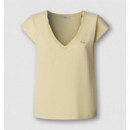 Pepe Jeans Camiseta clásica con cuello en V PL5000241-011