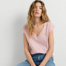 Pepe Jeans Camiseta clásica con cuello en V PL5000241-308